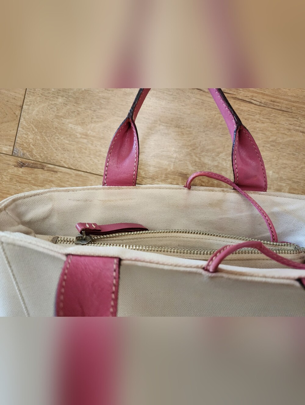 $240 Kate Spade x Maira Kalman Limited Ed Canvas & Leather Dog Walking Tote FLAW - Picture 10 of 16